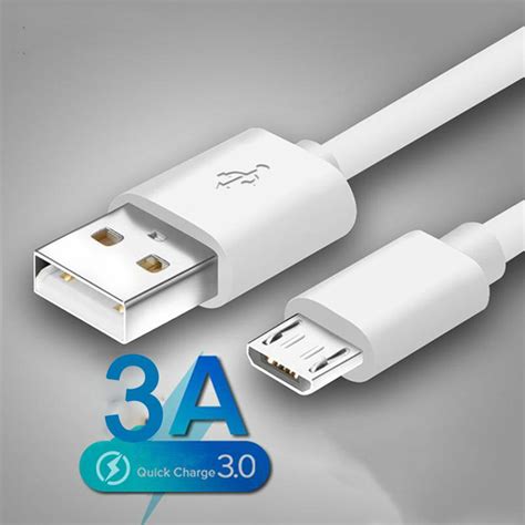 Kabel USB 3A Micro typu C 1m synchronizacja danych przewód szybkiego