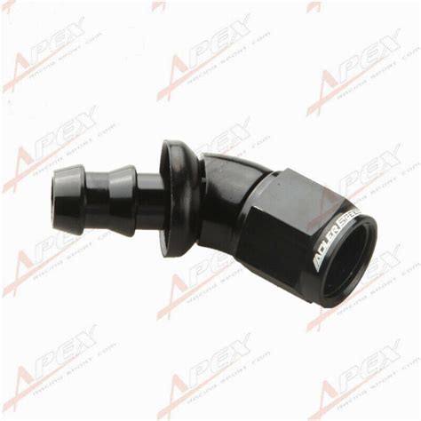 An An An Degree Push Lock One Pieces Hose End Fitting Black Ebay