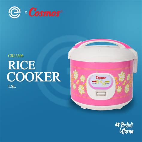 Jual COSMOS Rice Cooker 1 8 Liter CRJ 3306 Shopee Indonesia