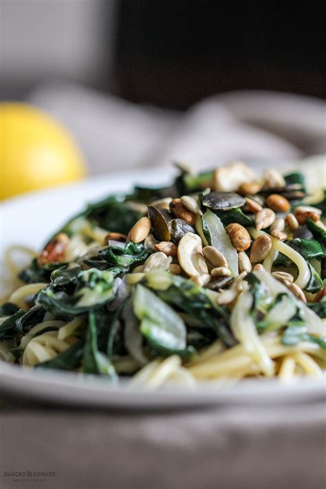 Rezept Pasta mit Mangold Zitrone Glücksgenuss