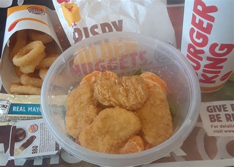 Lunch 532018 Burger King Chicken Nuggets Onion Rings Mayo Bbq