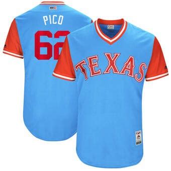 New Texas Rangers Jose Leclerc Pico Jersey Majestic Light Blue