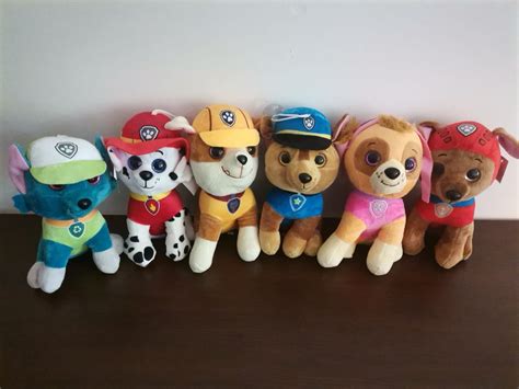 Set 6 Plusuri Patrula Catelusilor Paw Patrol Cu Ochi Sclipitori Karlatoys