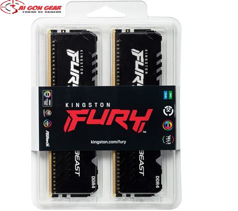 Ram Desktop Kingston 32G DDR4 3200U CL16 Fury Beast RGB (KF432C16BBA/32)