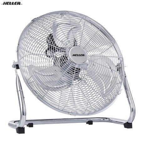 Heller 40cm High Velocity Metal Floor Fan - Chrome