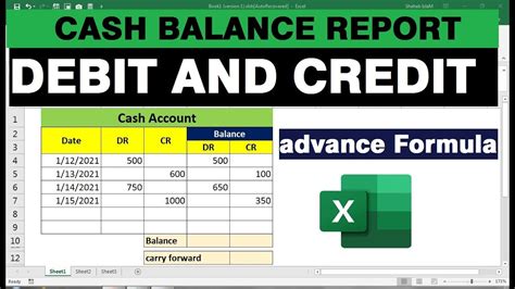 Debits And Credits Excel Sheet Debit And Credit Balance Youtube