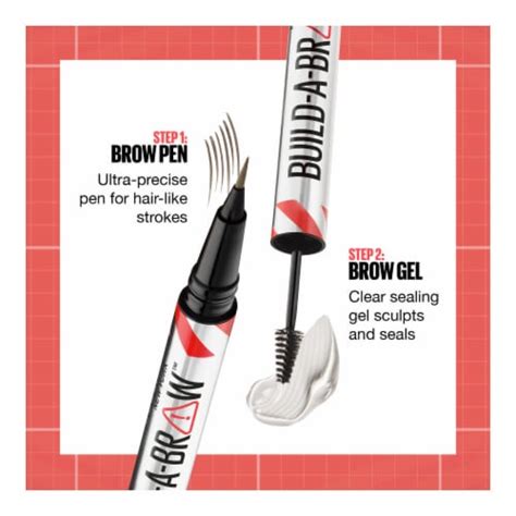 Maybelline Build A Brow 2 In 1 Brow Pen And Sealing Gel Deep Brown 0