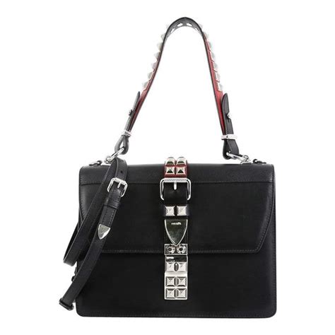 Prada Elektra Shoulder Bag Studded Leather Medium At 1stdibs