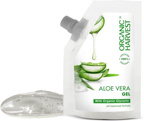 Organic Harvest Aloe Vera Gel With Organic Glycerine Moisturizer For