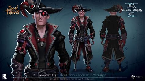 Artstation Sea Of Thieves Dark Adventurers Set Concept Art