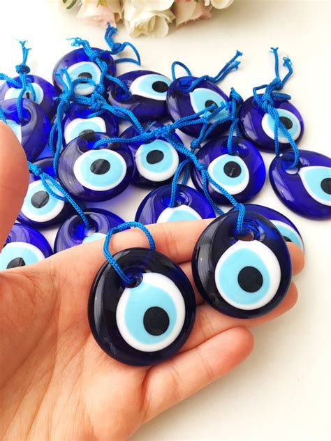 100 pcs blue evil eye charm beads | 4.5cm evil eye charm – Evileyefavor