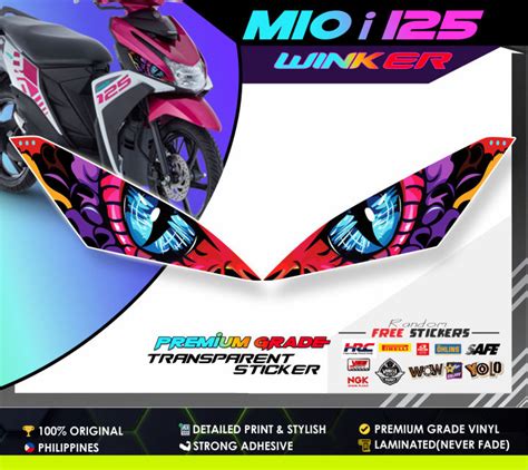 Yamaha Mio I S Winker Eye Decals High Quality Motorcycle