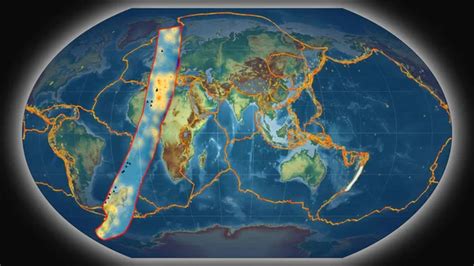 African Tectonic Plate Outlined Global Color Physical Map Kavrayskiy ...