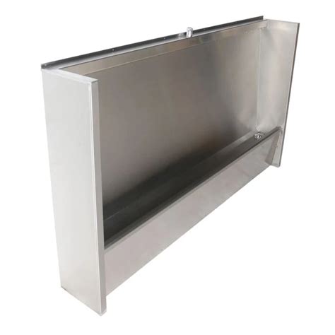 Floor Standing Stainless Steel Urinal Trough With Exposed Cistern