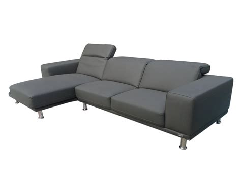 Lawson Grey Leather Sectional Alabama Furniture