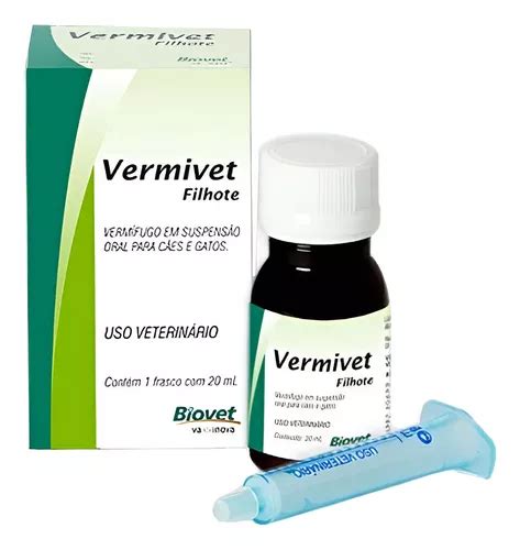 Remedio Verme Gato Filhote - Remedio De Verme Cachorro Gato Filhote Vermivet Biovet 20ml | MercadoLivre