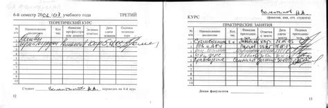 Зачетная книжка студента
