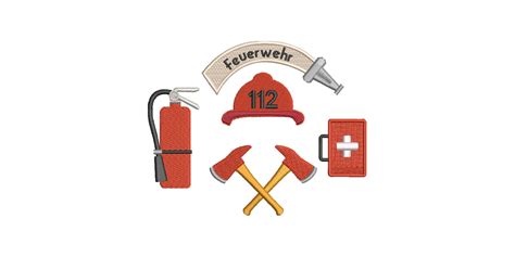 Stickdatei Feuerwehr Collage 2 Größen10x10 und 13x18 Zeichen Etsy de