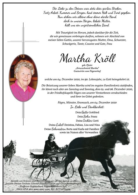 Martha Kröll Kuratorium Bestattung