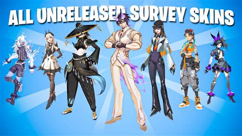 All 210 Unreleased Survey Concept Skins Fortnite Survey Skins YouTube