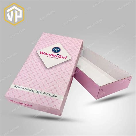 Lingerie Packaging Box With Uv Effects Peaces Garment Box Top Bottom