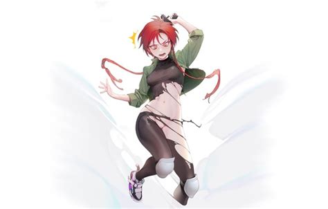 Wallpaper Kawaii Girl Hot Sexy Red Hair Jump Anime Short Hair Images For Desktop Section