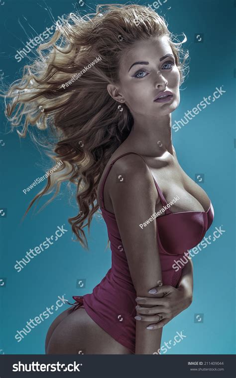 Sensual Beautiful Blonde Woman Posing Over Stock Photo Shutterstock