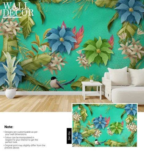 Pvc Multicolor Floral Printed Wallpaper For Wall Decor At Rs Sq Ft