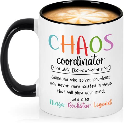 Amazon Mnedlad Funny Chaos Coordinator Coffee Mug Inspirational