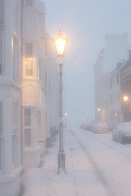 A Street Light In The Middle Of A Snow Storm