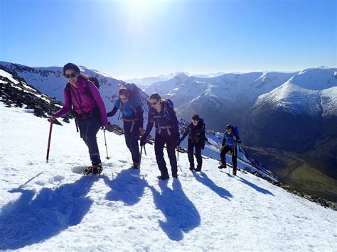 Ben Nevis in winter by the mountain track