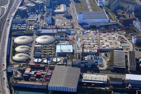 Luftaufnahme Basel Sanierung Und Erweiterungs Baustelle Der Kl Rwerks