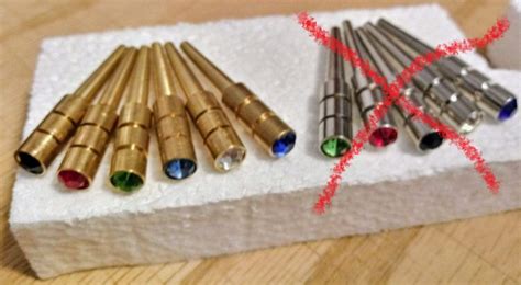 Gold Pegs Wcolored Gems Tapered Metal Cribbage Pegs Fits Etsy