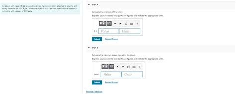 Solved An object with mass 3.0 kg is executing simple | Chegg.com 