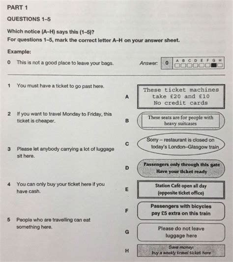 Ejercicio De Ket 5 Test 2 Reading Part 1 In 2023 Workbook