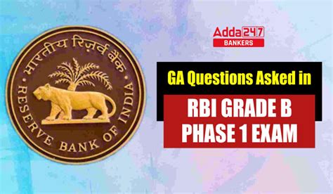 GA Questions Asked in RBI Grade B Phase 1 Exam 2023 RBI गरड B चरण 1