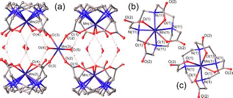 View Of The Crystal Structure Of Mn 2 Dotah 2 O 2 Showing The Download Scientific