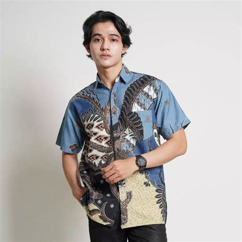 Jual Abbey Classics Abbey Classics Udayana Batik Short Sleeve Blue