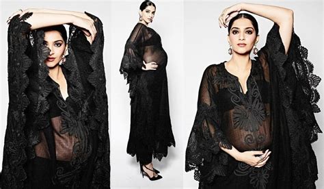 Actress Sonam Kapoor Flaunting Her Baby Bump In Her Latest Photoshoot