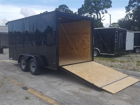 Diamond Cargo 7x14 Ta Trailer Black Ramp Side Door Extra Height Blackout Georgia Made