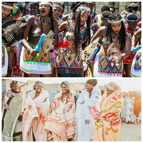 Clipkulture Zulu Maidens In Umemulo Traditional Attire For Ceremony