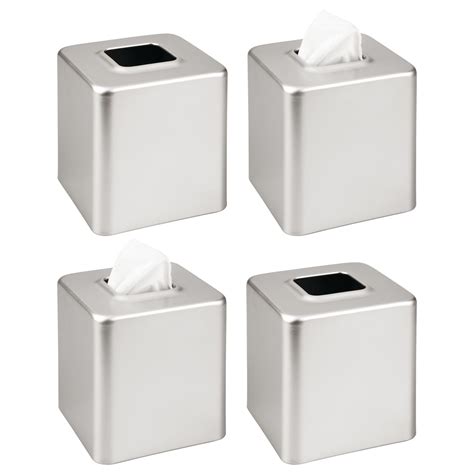 Mdesign Metal Square Tissue Box Cover Holder For Bathroom Pack