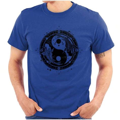 Koi Fish Ying Yang Balance Symbolic Graphic T Shirt Men Or Women