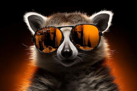 Premium Photo A Cute Lemur Embracing Uv Protection With Sunglasses