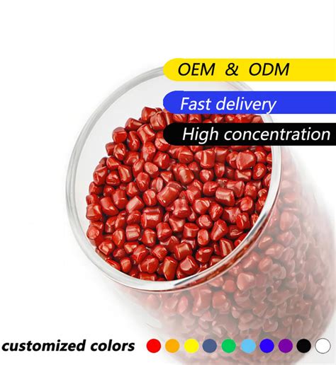 Plastic Red Color Masterbatch With PC ABS PE HDPE LDPE LLDPE Pellets