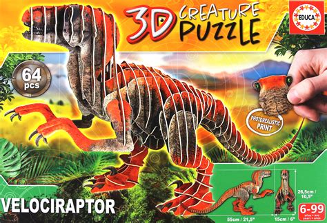 Puzzle D Dinozaury Welociraptor El