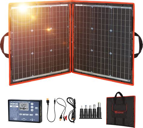 Amazon Dokio 80w 18v Portable Foldable Solar Panel Kit