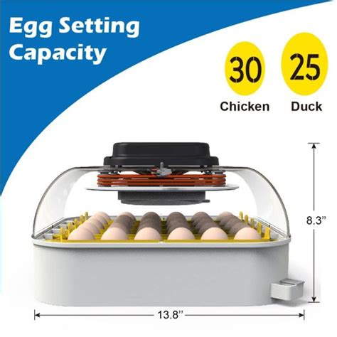 Maticoopx Egg Incubator With Humidity Display And Egg Candler