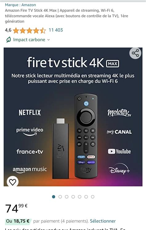 Amazon Fire Tv Stick K Max Appareil De Streaming Wi Fi Popesti