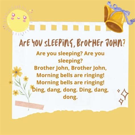 Are You Sleeping, Brother John? Printable Lyrics, Origins, and Video